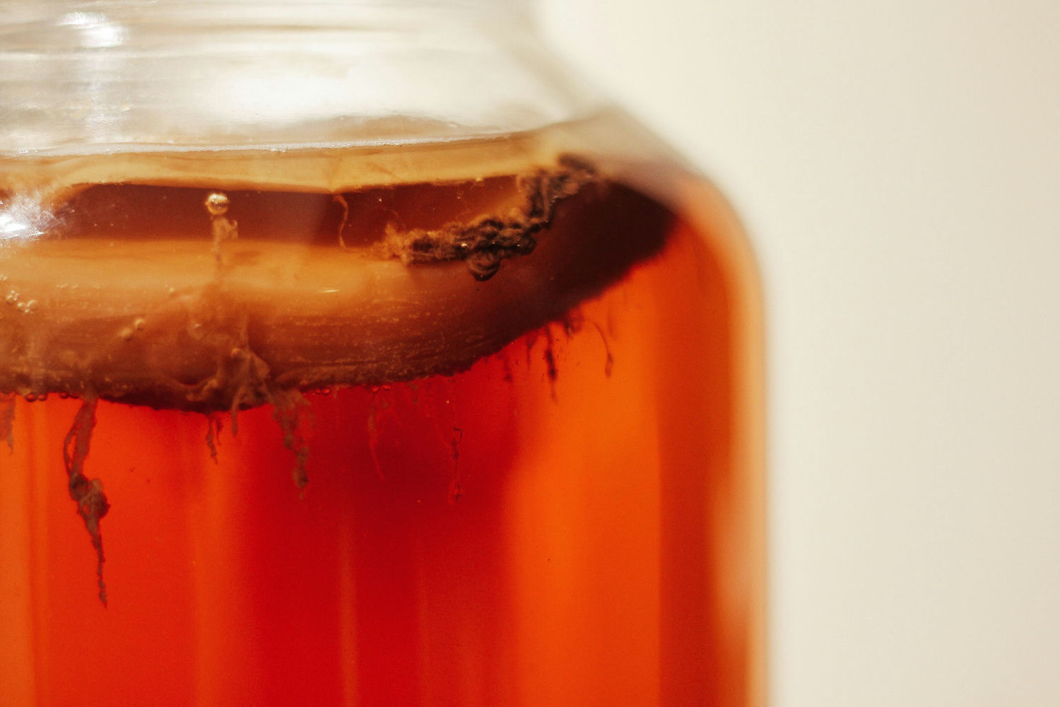 Kombucha in a jar