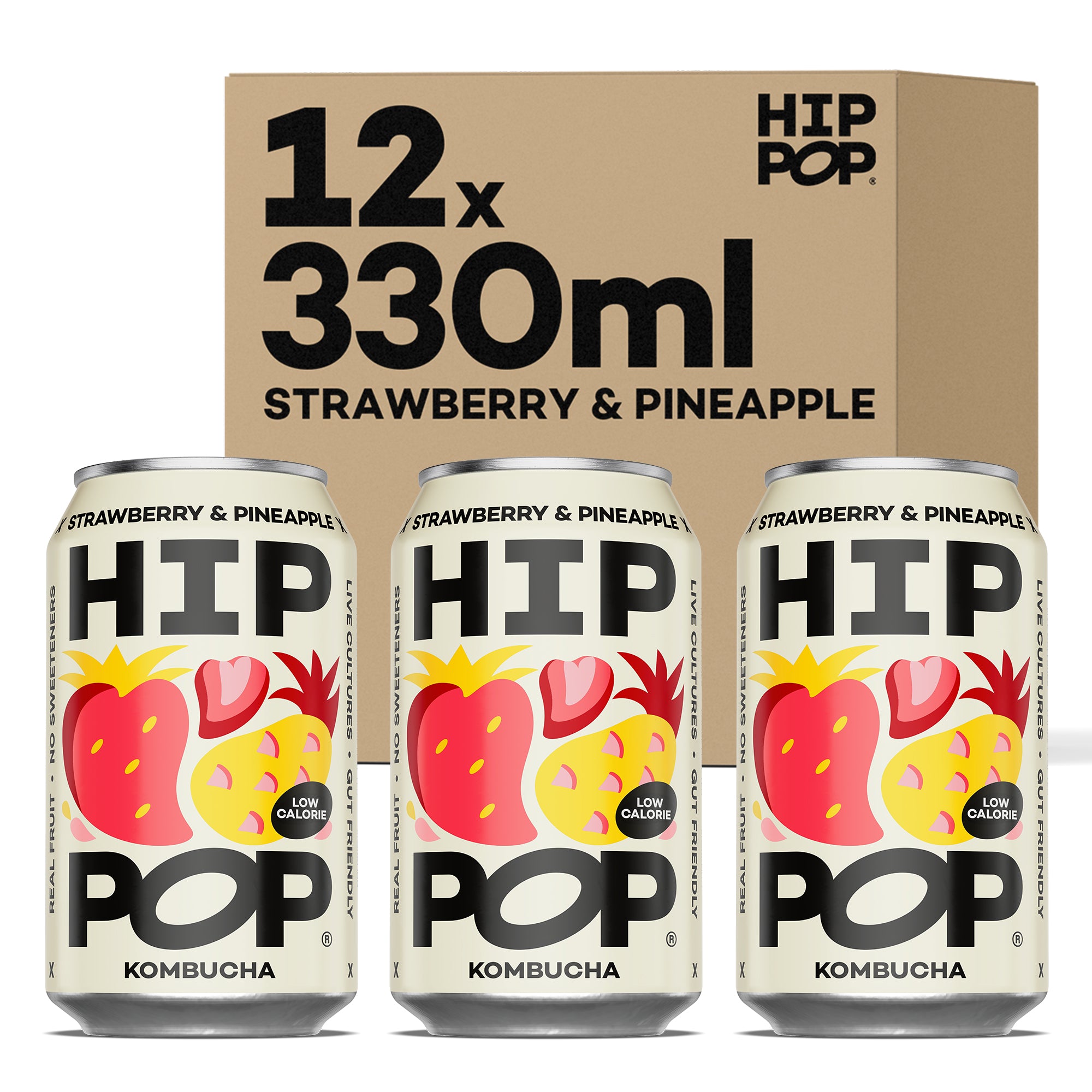 Kombucha - Strawberry Pineapple Flavour - 330ml Cans