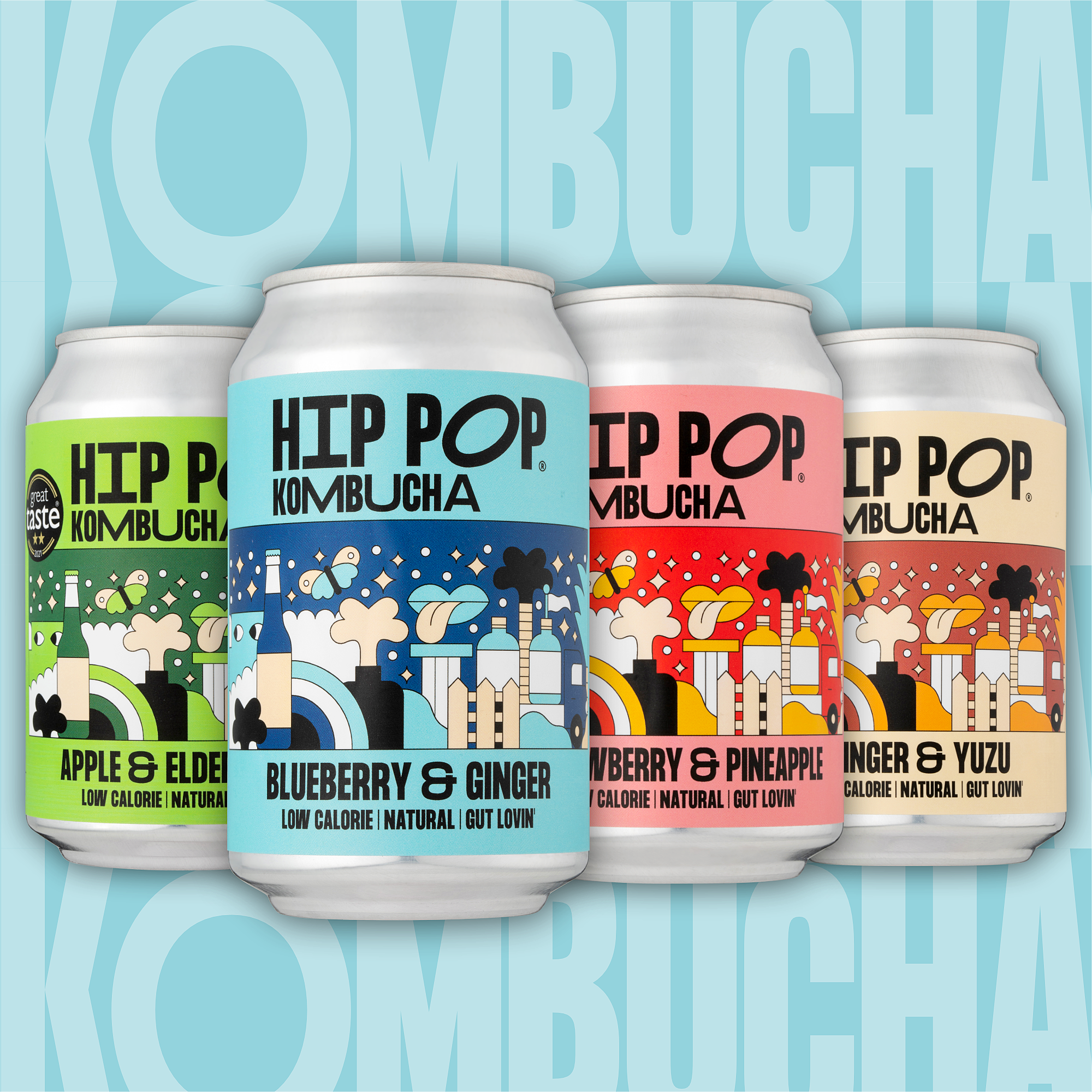 Kombucha Mixed Case - 330ml Cans