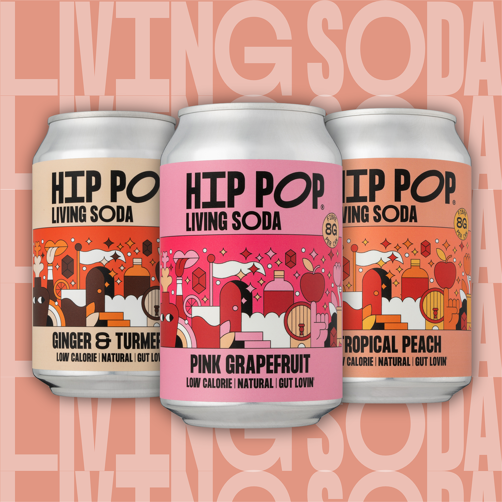 Living Soda Mixed Case - 330ml Cans