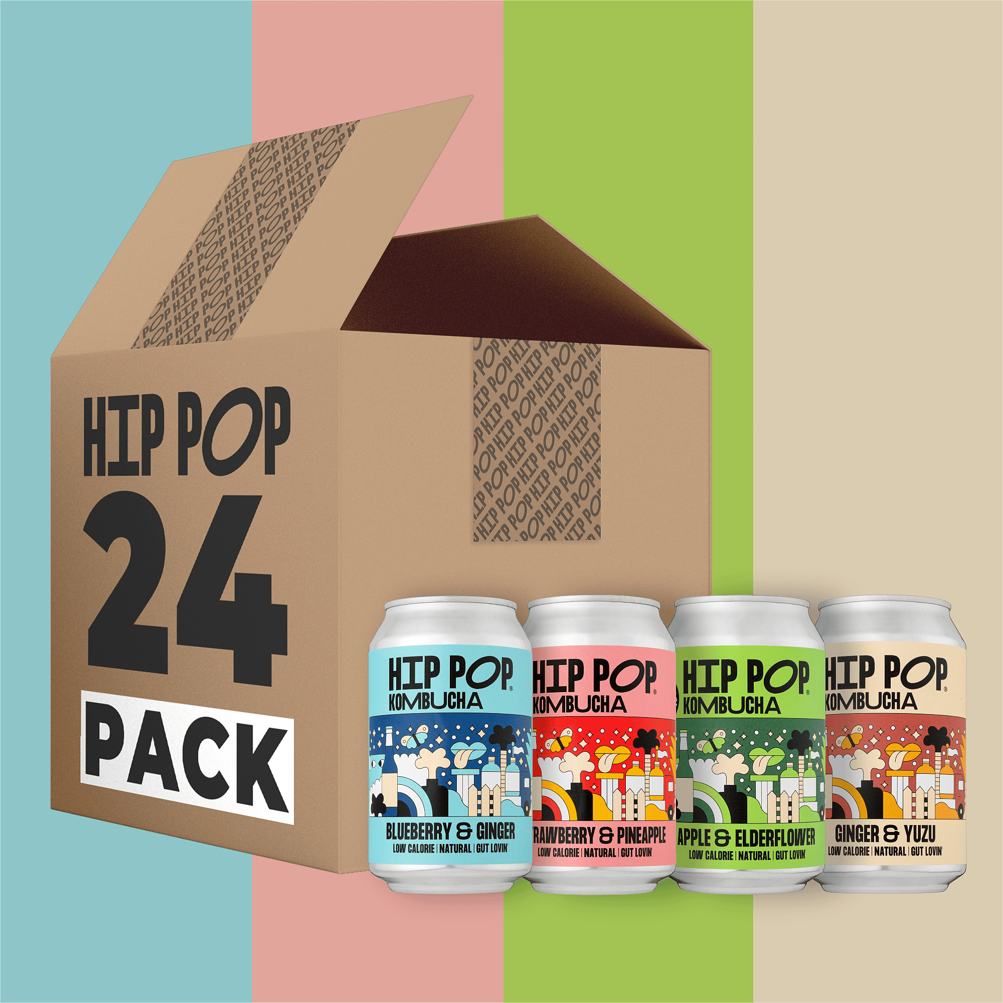 Kombucha Mixed Case - 330ml Cans