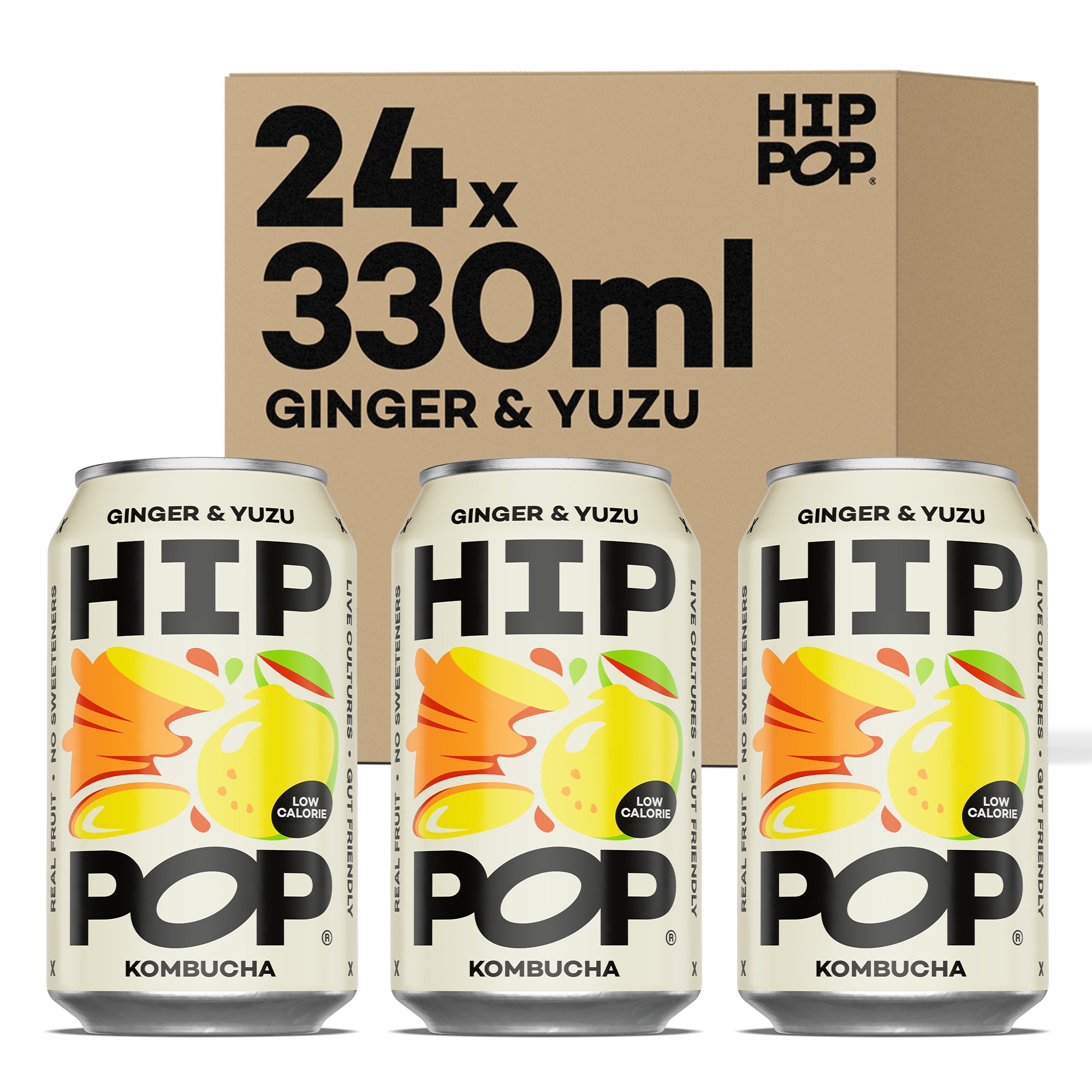 Kombucha - Ginger Yuzu Flavour - 330ml Cans