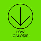Low calorie symbol on a green background