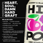 Cherry & Blackberry CBD Kombucha - 330ml Cans