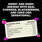 Cherry & Blackberry CBD Kombucha - 330ml Cans