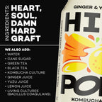Ginger & Yuzu Kombucha - 330ml Cans