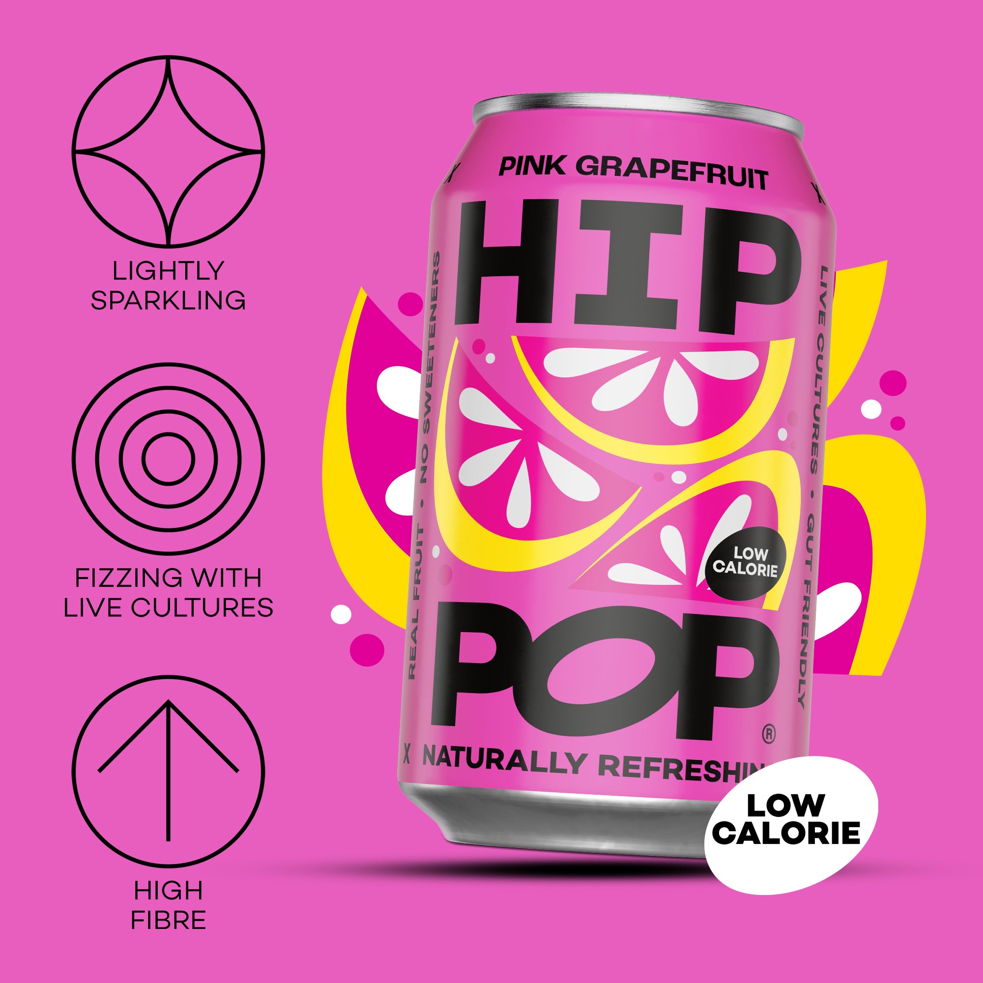 Soda - Pink Grapefruit Flavour - 330ml Cans